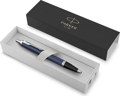 Zdjęcie produktu dla Parker IM, Spinacz, Przyciskany długopis, Możliwość ponownego napełnienia, Niebieski, 1 szt.