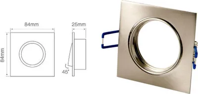 Produktbild von LED-line Einbaustrahler max. 35W Spot schwenkbar IP20 Downlight eckig satin