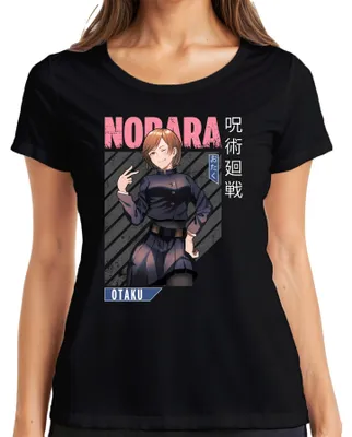 Immagine prodotto di Nobara Jujutsu Kaisen Anime Aesthetics Otaku Gift Manga Vintage Ladies T-Shirt, Nero, M