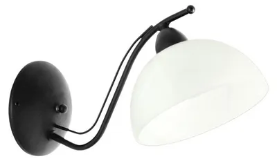Immagine prodotto di Applique VIOLA bianco e nero 1xE27x60W in vetro, dimensioni: 23x16x16 cm, IP20, Lampex