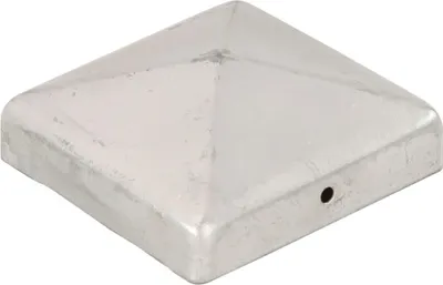 Produktbild von vidaXL Pfostenkappen 6 Stk. Pyramide Verzinktes Metall 91 x 91 mm