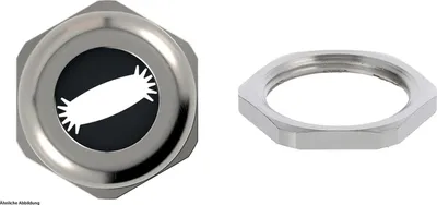 Immagine prodotto di LAPP Pressacavo piatto con controdado M25x1,5 ottone (CuZn) nichelato lunghezza filettatura 8,0 mm - 1 pezzo