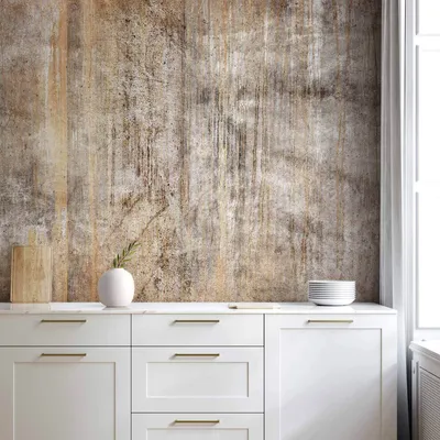 Produktbild von Vlies Fototapete - Abstract beige - background with black textured concrete patterns 150x105 cm Muster f-A-10030-a-a