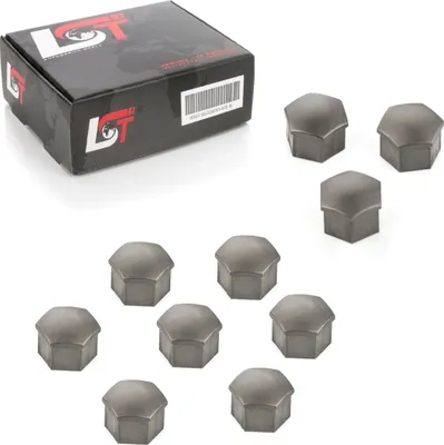 Produktbild von 10x Radschrauben Kappen Radschraubenkappen Set 17mm grau für VW SEAT SKODA