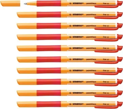 Produktbild von Tintenroller - STABILO pointVisco - 10er Pack - rot