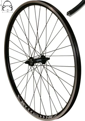 Produktbild von REDONDO 26 Zoll Vorderrad Laufrad Fahrrad V-Profil Hohlkammer 26" Felge Schwarz
