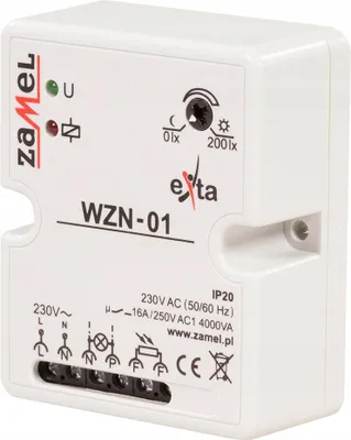 Produktbild von Dämmerungsschalter WZN-01 16A 230V 0-200lx EXTA Zamel