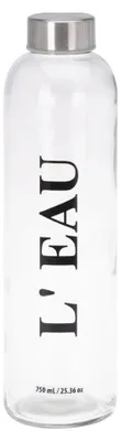 Immagine prodotto di Excellent Houseware-L'eau bottiglia d'acqua, vetro, 7x25 cm, 750 ml, trasparente