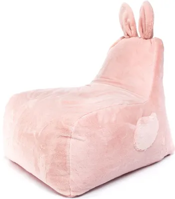 Produktbild von Ecopuf - Sitzsack Hase Bean Bag Kinder, aus Kunstfell - Bunny Rosa 91 L