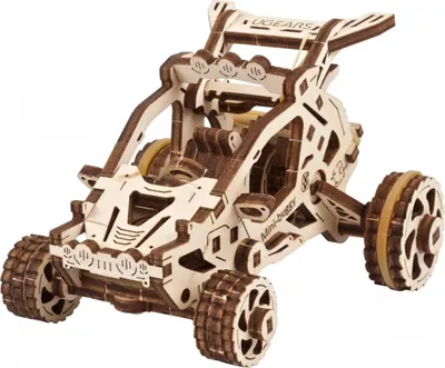 Obrázok produktu pre 3D puzzle, Púštne buggy, Ugears, drevo, 80 dielov