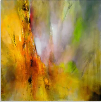 Produktbild von ARTland Glasbild Lichtraum - goldenes Licht Größe: 50x50 cm