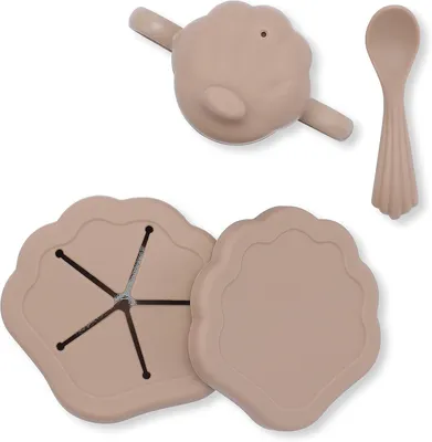 Produktbild von Kindergeschirr 5-teilig, Silikon, blush, für Kindergarten