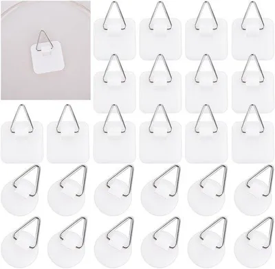 Image de Porte-étiquettes en plastique, 30 pièces, autocollants, à fixation verticale, invisibles