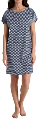 Produktbild von CALIDA Grounded Nights Kurzarm-Nachthemd Damen, Länge 90cm, aus 100% Baumwolle