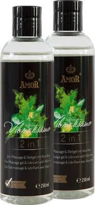 Immagine prodotto di Vibratissimo 2-in-1 Play Gel 2x250 ml | Gel lubrificante e afrodisiaco con aloe vera | Gel lubrificanti a base d'acqua | Gel lubrificante adatto a giocattoli in silicone e preservativi in lattice | Lubrificante a base d'acqua