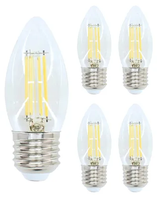 Produktbild von Bemko LED-Lampe E27 6W 750lm 4000K Kerze C37 5 Stück