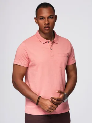 Immagine prodotto di Polo Ombre classic in maglia di cotone rosa L