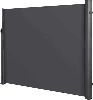 Obrázok produktu pre Výsuvný vetrolam - 300x180 cm - Bočná markíza na terasu - Balkónový a záhradný slnečník - Sivá