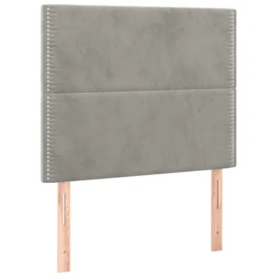 Immagine prodotto di vidaXL Testiere 2 pz. Velluto grigio chiaro 100x5x78/88 cm