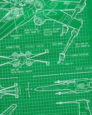 Produktbild von style3 X-Wing Herren T-Shirt blaupause t-65