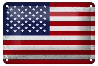 Produktbild von Blechschild Flagge Vereinigte Staaten 18x12cm Flag Vintage Dekoration