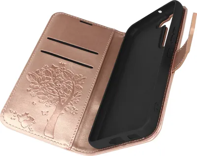 Immagine prodotto di Custodia a libro con motivo per Samsung Galaxy S22, color rosa champagne