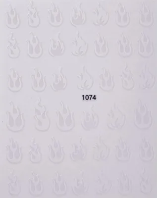 Immagine prodotto di Joyful Nail Adesivi per unghie sottili autoadesivi bianchi n. 1074