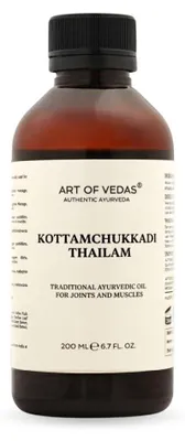 Produktbild von Art of Vedas Kottamchukkadi Thailam 200ml - Ayurvedisches Massageöl für Nacken und Schultern