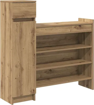 Produktbild von vidaXL Schuhschrank Artisan-Eiche 100,5 x 28 x 100 cm Holzwerkstoff