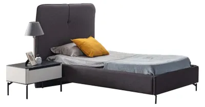 Produktbild von Graue Kindermöbel Designer Kinderbet Holz Nachttisch Luxus Garnitur