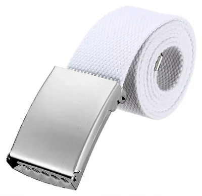 Image de Boutique de retouches - Ceinture unie en tissu avec boucle à clip - Ceinture robuste en toile pour