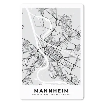 Produktbild von MuchoWow® Mauspad Mousepad Stadtplan - Manheim - Karte - Deutschland - Karte 40x60 cm - Mousepads - Maus Mat - Pad - Mausunterlage - Schreibtisch Accesoire