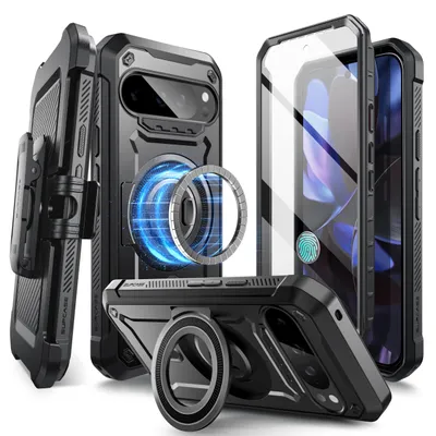 Image de Coque de protection pour Google Pixel 9/9 Pro, avec support et protecteur d'écran