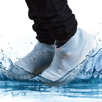 Produktbild von GOODS+GADGETS Silikon Überziehschuhe Überschuhe wasserdichte Schuh-Überzieher rutschfeste Regen-Schuhe Wiederverwendbare Schuhschoner