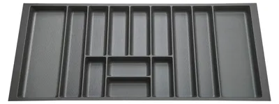 Produktbild von SOTECH ORGA-BOX-9 Besteckeinsatz 120er Schrank anthrazit – Besteckkasten 1129 x 473 mm, Canvas-Struktur