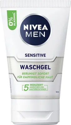 Obrázok produktu pre Nivea Men Sensitive čistiaci gél na tvár, 100 ml