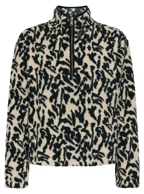 Image de ONLY Sweat-shirt douillet avec motif abstrait et demi-zip Taille : S