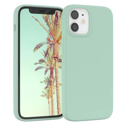 Produktbild von EAZY CASE Silikonhülle für Apple iPhone 12 Mini Silikon Backcover Schutz in Grün