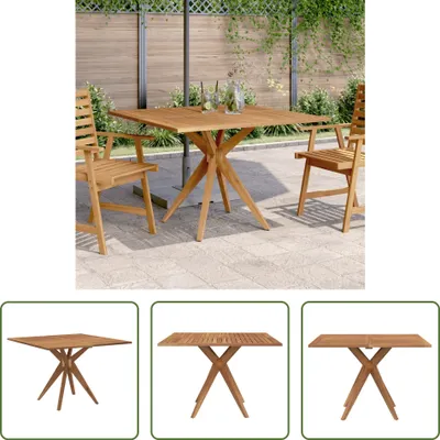 Obrázek produktu pro The Living Store Čtvercový zahradní stůl 110x110x75 cm z masivního dřeva akácie