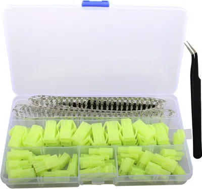 Obrázok produktu pre Sada 40 kusov konektorov Tamiya Mini 2-Pin Male Female Crimp Pin Kit kompatibilná s RC modelmi Tamiya Mini Tamiya