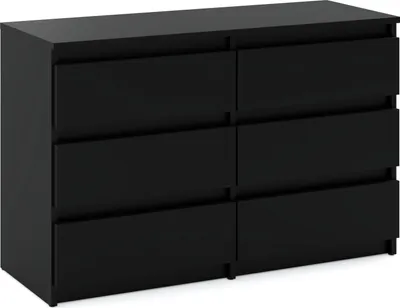 Produktbild von StivMoebel | Kommode mit 6 Schubladen - 100 cm - Schwarz - Funktionalität - Eleganz - Loft-Stil