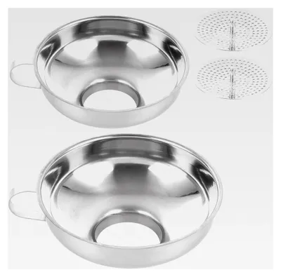 Produktbild von Edelstahl Marmelade Trichter Set, 2 Stück, mit Sieb