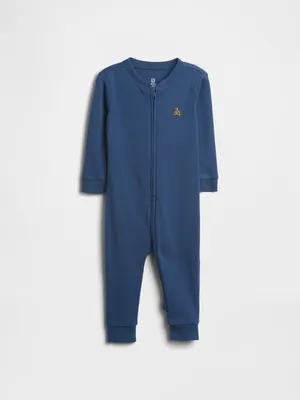 Produktbild von GAP Baby-Overall 12-18M aus Baumwollstrick mit Reißverschluss und gesticktem Motiv