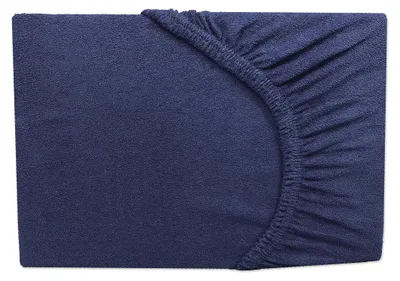 Produktbild von Frottee Spannbettlaken Marine / Dunkel Blau  140x200 cm - 160x200 cm