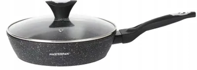 Produktbild von MASTERPAN Aluminium-Antihaftpfanne mit Marmorbeschichtung, mit Deckel 20cm MP3212