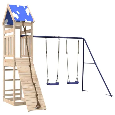 Imagen del producto de Parque infantil de exterior de madera maciza de pino