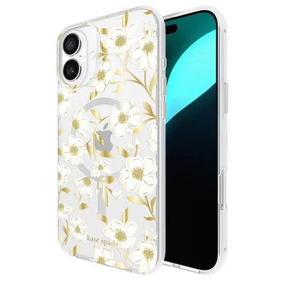 Produktbild von Kate Spade, Hülle iPhone 16 Plus Sunshine Floral MagSafe Kompatibel, Weiß / Gelb