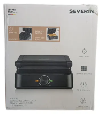 Produktbild von Severin 10002125000, 2 Waffel(n), Rechteckig, Anthrazit, Schwarz, 0,665 m, 1600 W, 261 mm