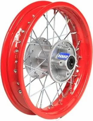 Produktbild von Hinterradfelge Stahl - Felge 12 Zoll hinten rot Pit Bike Dirt Bike Cross HMParts