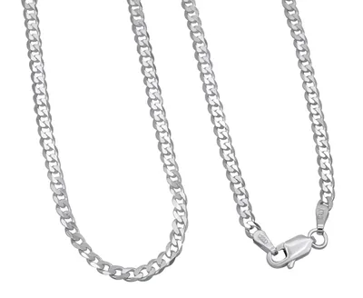 Produktbild von Panzerkette 925 Sterling Silber rhodiniert 3mm breit Länge wählbar 45 50 55 60 cm Silberkette anlaufgeschützt Halskette Kette Damen Herren (60)